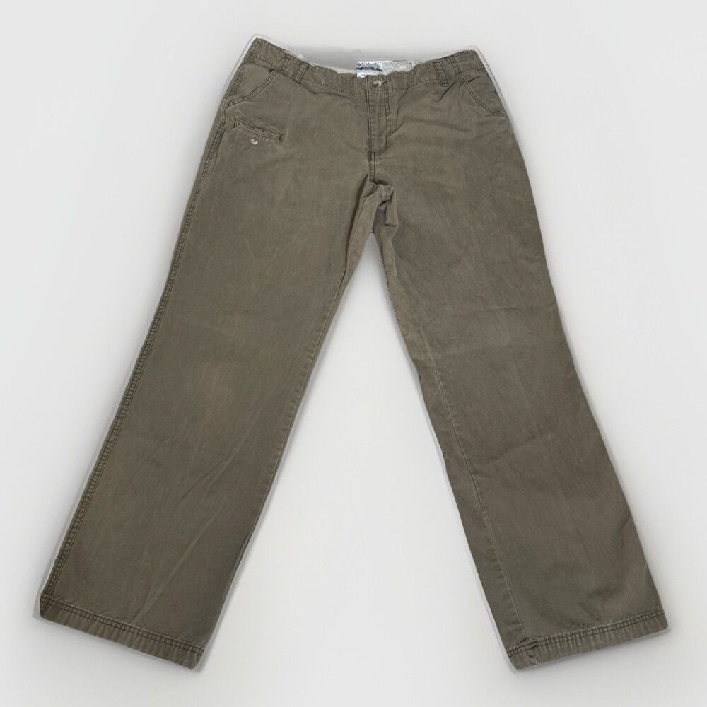 Columbia Pants Womens 14 Regular 100% Beige Cotton 34x31